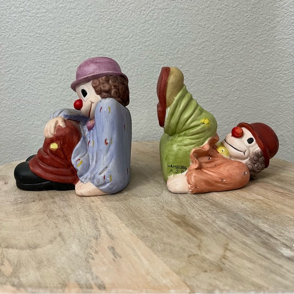Vintage Hand Painted Happy Clown Bookends - Picture 1 of 11